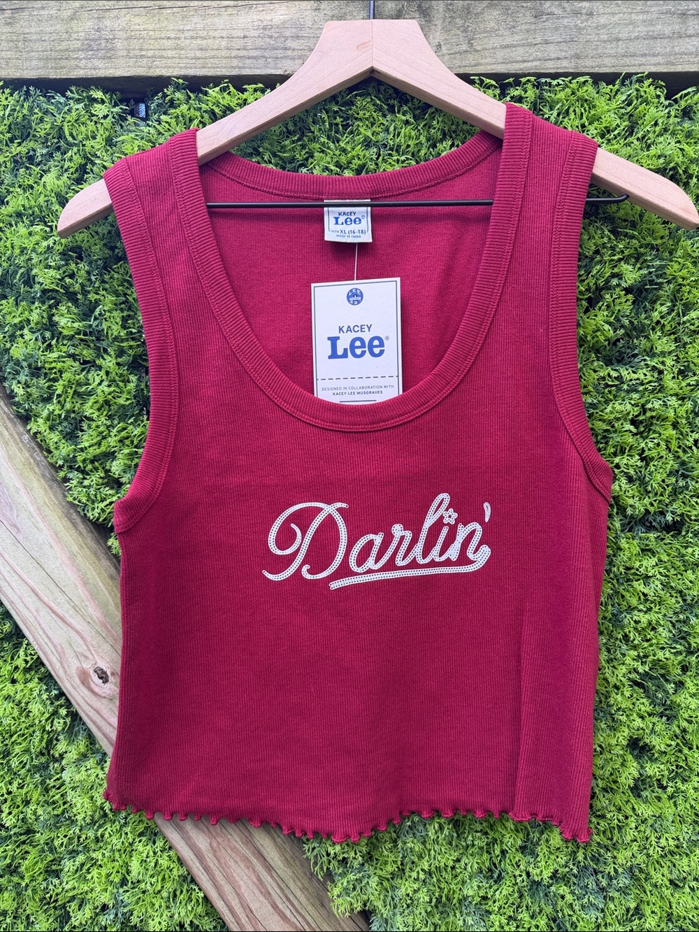 Kasey Musgraves x Lee Collaboration 'Darlin'' Ribbed Crop Tank NWT